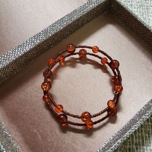 Beaded Memory Coil Wrap Bracelet